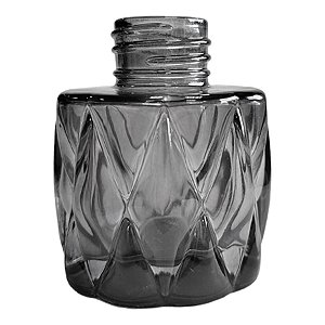 Frasco para Perfumaria de Vidro Zaragoza - Cinza Fumê - 50ml - 1 unidade - Rizzo