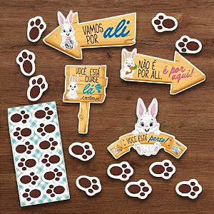 Kit Decorativo de Páscoa - Caça Aos Ovos - 1 unidade - Regina - Rizzo