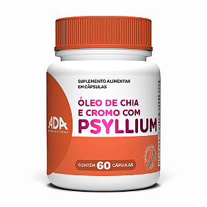 Psyllium + Óleo de Chia + Cromo - 60 Cápsulas 1000mg