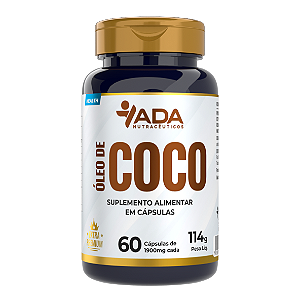 Óleo de Côco 60 Cápsulas 1900mg Ada nutraceuticos