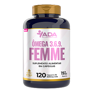 Ômega Femme 3.6.9 - Linhaça + Prímula + Óleo de Peixe - 120 Cápsulas 1600mg