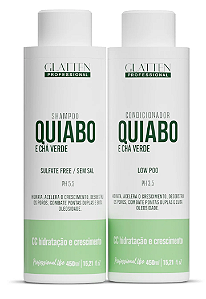 Kit Shampoo e Condicionador Quiabo 450ML - Glatten