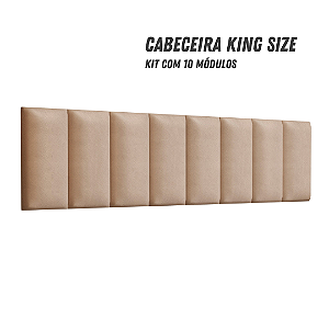 Kit 10 Módulos Adesivos Cabeceira Cama King 200x45cm - E-NOVA MÓVEIS