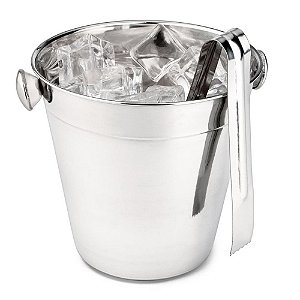 Balde de Gelo Inox Com Pegador 1,3 Litros Hércules