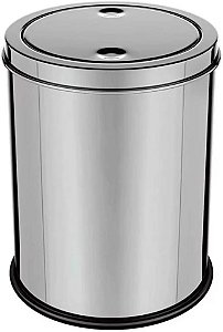 Lixeira Inox 12 Litros Tampa Basculante Ref.LIX1447