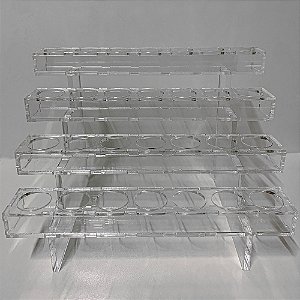 Expositor Acrílico Para Óleos Essenciais 28 Furos