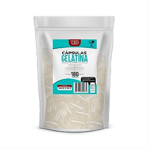 Cápsula Vazia De Gelatina N° 00 Incolor 180 Unidades