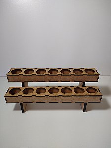 Expositor em MDF para Óleos essenciais 14 furos