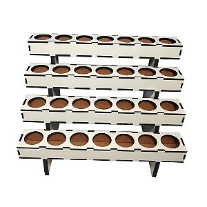 Expositor em MDF para Óleos essenciais 28 furos