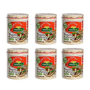 Biscoito De Arroz Integral Grande Natural Life 80g - 6 unidades