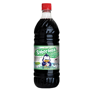 Guaraná Zero Açucar xarope concentrado Saborama 970ml