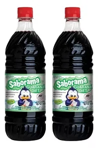 Guaraná Zero Açúcar Xarope Saborama 970ml - 2 Unidades