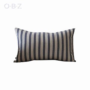 Almofada Luxury Listras Pretas Retangular