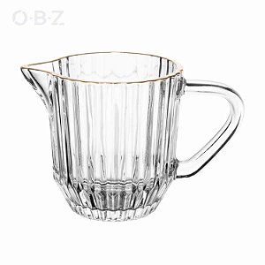 Leiteira Imperatriz Cristal com Fio Dourado