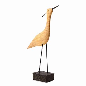 Escultura Pássaro de Poliresina 30x17cm