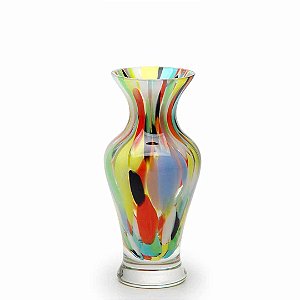 Vaso de Cristal Multicolorido Pequeno 15cm - Cá d’Oro