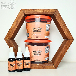 2 Potes de sachê de 500g cada + 3 Extratos de Própolis 20ml cada
