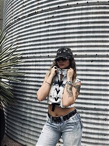 CROPPED GOLA JEANS - UPCYCLING