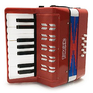 Acordeon Turbinho - 8 Baixos - Vermelho