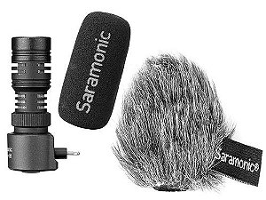 Microfone condensador direcional portátil para celular com conector LIightning