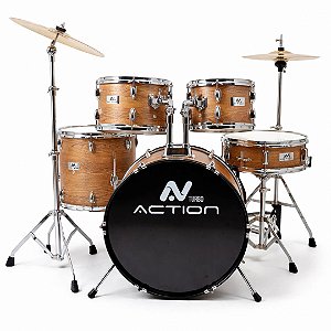 Bateria Turbo Action 20" - Madeira Escura (Mogno)