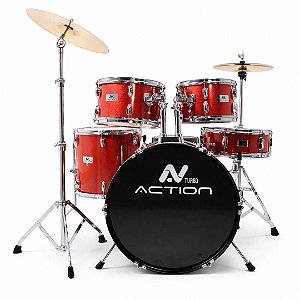 Bateria Turbo Action 20" - Vermelho Sparkle