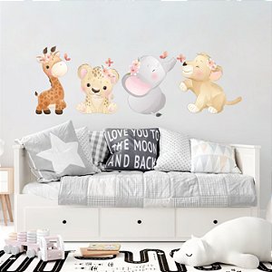 Adesivo Decorativo Safari Zoo Baby 110x40cm