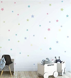 Adesivos estrelas coloridas infantil baby
