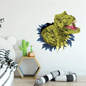 Adesivo de parede Dinossauro buraco na parede