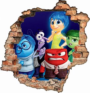 Adesivo Parede Infantil Divertidamente Buraco 3d 80cm