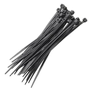 Abraçadeira Nylon 100x2.5 Preta com 100 peças