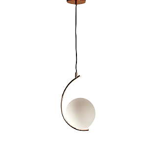 Pendente La Vitta 1XE27 Ø20x30cm Vidro e Cobre - Hevvy SL-5865S/H1