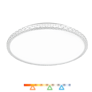 Plafon LED Fiann 49cm 48w 3840lm Multitemperatura Luz Amarela/Neutro/Branco Redondo - Branco - Hevvy LY-8207AL