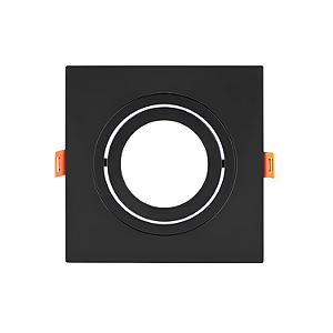 Spot de Embutir Quadrado Face Plana MR11 GU10 – Preto Opus