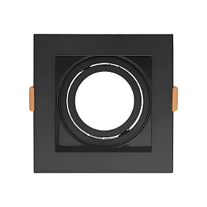 Spot de Embutir Quadrado Face Recuada MR16 GU10 – Preto - Opus