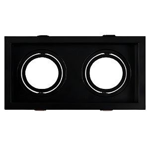Spot Duplo de Embutir Face Recuada Direcionável MR16 GU10 – Preto - Opus