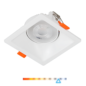 Spot LED de Embutir Prati Quadrado Recuado Antiofuscante 5W 425lm 6000K  - Gaya