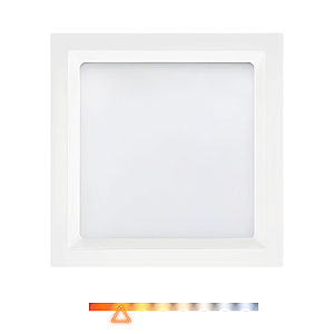 Painel LED Recuado de Embutir Quadrado 18W 3000K 1440lm - Opus OPS 85292