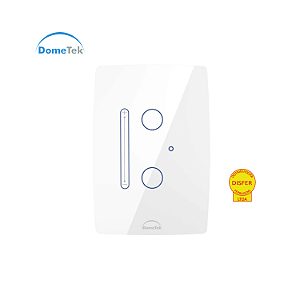 Interruptor Inteligente Dimmer 2 PADs para Fita LED Slide Touch Wifi 4x2 Branco - Dometek