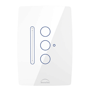 Interruptor Inteligente Dimmer 3 PADs para Lâmpadas Slide Touch Wifi 4x2 Branco- Dometek