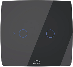 Interruptor Inteligente 2 PADs Wifi 4x4 Preto - Dometek