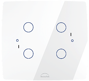 Interruptor Inteligente 4 PADs Wifi 4x4 Branco- Dometek