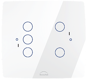 Interruptor Inteligente 5 PADs Wifi 4x4 Branco- Dometek