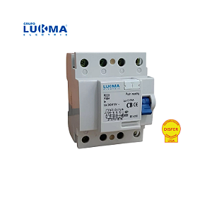 DR - Interruptor Diferencial Residual Tetrapolar 80A 30mA 6kA - Lukma