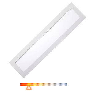 Painel LED de Embutir Retangular 20W 3000K - Pix