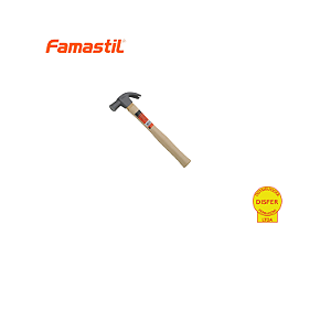 Martelo de Unha 23mm Tamboreado Cabo Madeira - Famastil