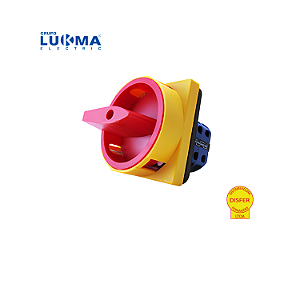 Chave Rotativa LW28 GS 20A Tetrapolar 2 Posições 0-1 c/ Manopla c/ Trava por Cadeado - Lukma