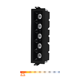Spot de Embutir Focco Antiofuscante 5 Leds 10W 2700K 760lm Preto - Gaya
