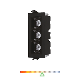 Spot de Embutir Focco Antiofuscante 3 Leds 6W 4000K 480lm Preto - Gaya