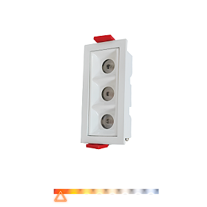 Spot de Embutir Focco Antiofuscante 3 Leds 6W 2700K 480lm - Gaya